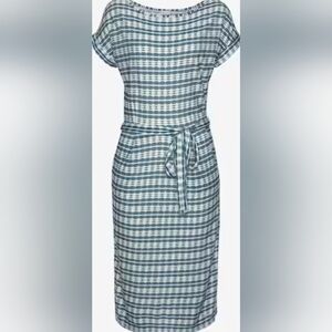 New Lascana Navy and White Patterned Dress Tie Women's 6-8 Coastal